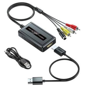 lot 4444 image: PARUIEN 2 in 1 HDMI to S-VideoRCA Converter, 1080P HDMI to Svideo Composite AV  RL Audio Converter Compatible with DVDPS3PS4TV Stick