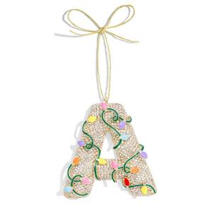 lot 4451 image: Mrchtmas Christmas Initial Ornaments,Letter A Ornaments for Xmas Tree,Hanging Christmas Ornament Gift for Mother Friends Sister Wife Grandma Women Men