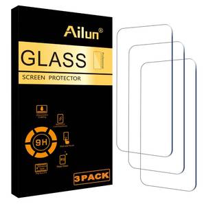 lot 4481 image: Ailun Screen Protector for iPhone 16  iPhone 15  iPhone 15 Pro 6.1 Inch Display 3 Pack Tempered Glass, Dynamic Island Compatible, Case Friendly Not for iPhone 16 Pro 6.3 Inch.