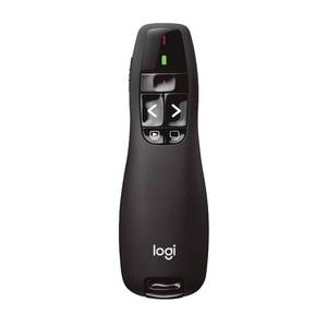 lot 4482 image: Logitech Wireless Presenter R400, USB-A PowerPoint Clicker with Laser Pointer, Wireless Presentation Clicker Remote