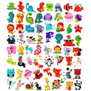 lot 4486 image: sinceroduct Sparkling 5D Diamond Sticker Kit for All Ages, 64 PCS Cute Animals and Dinosaurs, Eco-Friendly, Reusable and Easy DIY Art for Creative Fun and Learning