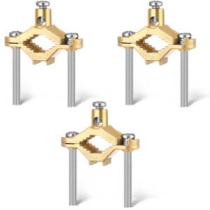 lot 4500 image: Feekoon 3 Pcs Ground Clamp 12in to 1in, Copper Alloy Wire Pipe Ground Clamps for Bonding Wire to Water Pipe or Steel