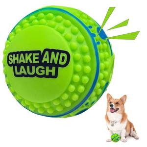 lot 6019 image: Spiky Interactive Dog Toys Ball, Shaking with Gibbering Sound, for Training, Teeth Cleaning and Herding, Straight, XS, 2.75 in (7 cm)