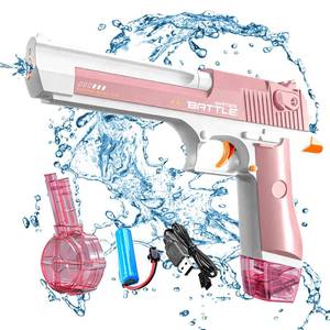 lot 6024 image: Snowall Pink Electric Water Gun with Long Range,Automatic Squirt Gun for Kids and Adults, Long Distance Water Pistol for Pool Beach Outdoor Play