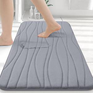 lot 6057 image: Buganda Memory Foam Bathroom Rug Mat 36x24, Extra Soft and Absorbent Bath Mats, Non-Slip and Machine Washable Bath Rugs for Bathroom Floor,Tub and Shower, Medium Grey