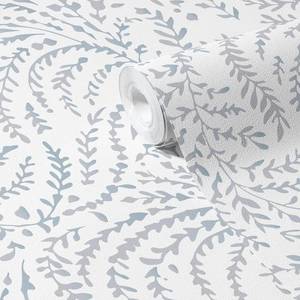 lot 6091 image: Baolanzw Peel and Stick Wallpaper Boho Wall Paper Peel and Stick Modern Watercolor Gray Blue Wallpaper for Bedroom 17.3inx118in