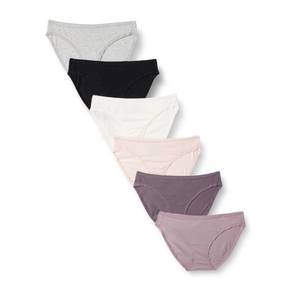 lot 6098 image: Amazon Essentials Womenfts Breathable Cotton Bikini Brief Underwear with Full Coverage, Pack of 6, MulticolorNeutral Shades, Small