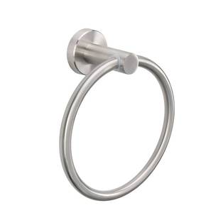 lot 6478 image: NearMoon Bath Towel Ring, Bathroom Hardware Accessories-Thicken Stainless Steel Hand Towel Holder for Bathroom, Modern Round Towel Hanger Wall Mounted (Brushed Nickel, 1 Pack)