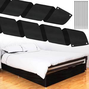 lot 6487 image: Boao Under Bed Blocker for Pets 220 x 6 Inch with Black Zip Ties Under Couch Blocker Bed Barrier for Dogs Cats Pets Puppy Furniture Bottom, Black