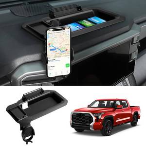 lot 9015 image: Mixsuper Liner Dash Tray Phone Mount for Toyota Tundra 2022-2025 2026  Sequoia 2023-2025 2026, Center Console Table Storage Tray Dashboard Phone Holder Cradle for Toyota Tundra Accessories