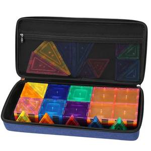 lot 9041 image: Aproca Case Compatible with PicassoTiles 110 100 60 42 PiecesUNHE YHK 100Pcs Magnet Building Block Sets, Storage Portable Bag -Red (Case Only)