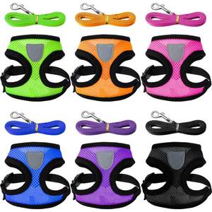 lot 11100 image: Weewooday 6 Sets Chicken Harness and Leash Adjustable Mesh Breathable Chicken Training Harness Pets Leash for Training and Walking Duck Goose Hen Rooster