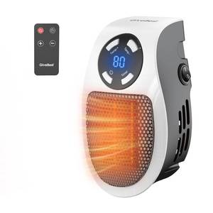 lot 11103 image: GiveBest Programmable Space Heater with LED Display, Remote Wall Outlet Electric Heater with Thermostat and Timer for Home Office Bathroom Indoor Use, Small Plug in 450 Watt Heater, ETL Listed