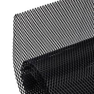 lot 11104 image: AggAuto Universal 40inx13in Car Grill Mesh - 100x33cm Aluminum Alloy Automotive Grille Insert Bumper 4x8mm Rhombic Hole, One of the Most Multifunctional Shape Grids Black