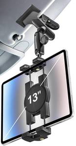 lot 11105 image: woleyi Tablet Holder for Car Sun Visor - Metal Magic Arm 360° Adjustable Car Tablet Mount with Ultra Stable Clamp for iPad Pro Air Mini, Galaxy Tabs, Z Fold, iPhone, Fire, Gopro, 4.7-11in Devices