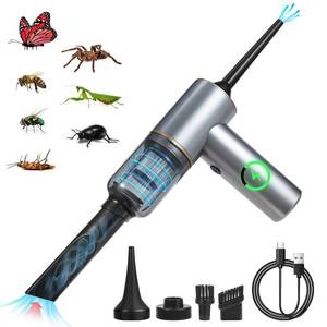 lot 11110 image: Paddsun 2026 Upgraded Bug Vacuum Catcher,Portable Handheld Car Vacuum Cordless Cleaner with Strong Suction, Rechargeable Mini Bug Sucker for Spider Insect Beetle for Car Home Office Garden (Turns On)