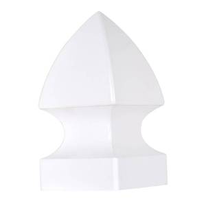 lot 12170 image: PVC Fence Post Gothic Style Decking Post Caps for 5in x 5in Vinyl Fence Post - White (5in x 5in)