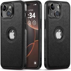 lot 12190 image: Razstorm Unique Design Luxury Leather Business Phone Case for iPhone 15 Anti-Slip Scratch Resistant Ultra Slim Protective Case (2023,6.1in) (Blue)