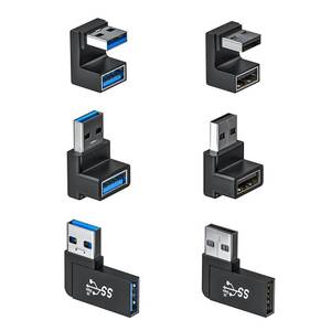 lot 12194 image: DuHeSin 6 Pack 180 Degree and 90 Degree USB 3.1 Adapter, Left and Right Angle USB A Male to Female Extender Connector for PC, Laptop, USB A Car Charger, Surface Pro 7, Raspberry Pi and More (Missing One)