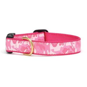 lot 12206 image: Up Country Pink Camo Pattern Dog Collar or Leash (Dog Collar, 1 inch Width, Small (9 to 15 inches))