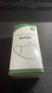 lot 12223 image: Disposable Protective Face Masks - Box of 100 Pieces