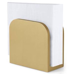lot 12234 image: ALELION Gold Napkin Holder for Table, Wooden Upright Napkin Holders for Kitchen, Standing Napkin Dispenser for Kitchen Dining Room Party Cocktail Outdoor Use