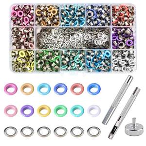 lot 12244 image: YHNTGB 600 Pcs 316 inch Metal Eyelets Macaron Grommets Sets with 3 Pieces Installation Tool and Storage Box for Shoes Clothes Crafts Bag DIY Project 12 Colors