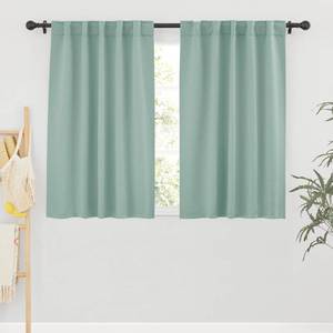 lot 12294 image: RYB HOME Blackout Curtains for Bathroom - Thermal Insulated Light Block Small Window Curtains, Back Tab Top Coastal Drape for Kitchen Kids Bedroom Home Office, Wide 42 x Long 45 inches, Aqua, 2 Panels