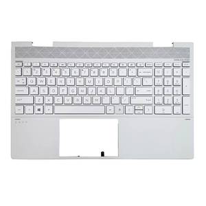 lot 12296 image: wzqrps Replacement Laptop Upper Case Palmrest Backlit Keyboard Assembly Part for HP Envy X360 15 ED 15-ED 15M-ED 15M-ED0013DX L93226-001 UMA Natural Silver