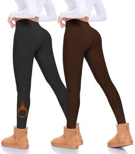 lot 12298 image: FULLSOFT Fleece Lined Leggings Women High Waisted Tummy Control Workout Winter Thermal Warm Soft Yoga Pants(Black,Brown,Small-Medium)