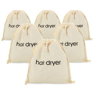 lot 12321 image: WOPPLXY 6 Pack Hair Dryer Bags Drawstring Bag Container Hairdryer Bag, Hair Tools Travel Bag for Use at Home, Traveling, Guest Rooms,Bathroom and Hotels