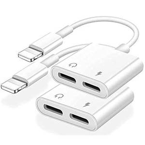 lot 12344 image: Apple MFi Certified 2PACK iPhone Lightning to 2 Lightning Adapter, Dual Lightning AUX  Charger Adapter Dongle Cable Splitter Compatible for iPhone 1211SEXXRXS876 Support Call  Charging