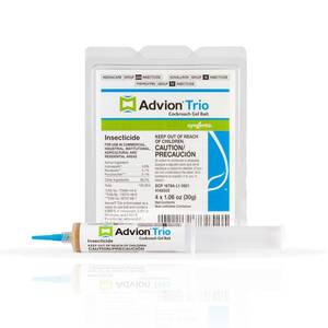 lot 12377 image: Advion Trio Cockroach Gel Bait, 4 Tubes x 30-Grams, 1 Plunger and 2 Tips, Formulated with 0.6percent Indoxacarb, 0.1percent Novaluron and 0.1percent Pyriproxyfen, Ready-to-Use Roach Killer for Indoor and Outdoor Use