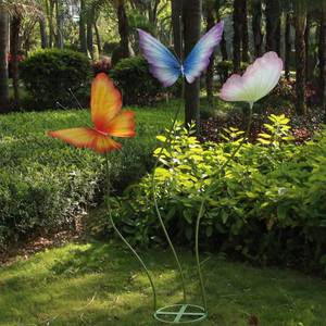 lot 13393 image: 3Pcs Large Silk Butterfly Decorations,Big Butterfly Decoration with Standing Base,Mariposas Grandes Para Decoracion for Wedding Birthday Party Decor Ideal for Home and Event Decorations(Mixed)