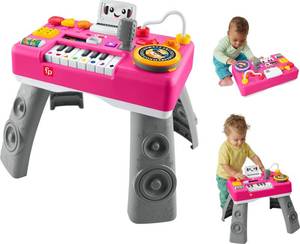 lot 13398 image: Fisher-Price Baby and Toddler Toy Laugh and Learn DJ Table with Educational Musical Activities for Developmental Play Infants Ages 6 Months