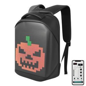 lot 13432 image: Taysem Customizable Smart LED Backpack - Light Up Customized Laptop Backpack, Mens Cool Backpacks for Motorcycle, Cycling (T3)