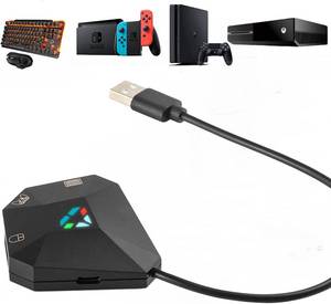 lot 14180 image: Arvin Keyboard and Mouse Adapter for Nintendo SwitchPS4PS3Xbox OneXbox 360 Consoles, Switch Adapter Support Custom Mapping and Mouse Sensitivity Adjustment, Wired Keyboard and Mouses Converter