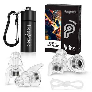 lot 14209 image: Hearprotek Concert Ear Plugs, 2Pairs Reusable high Fidelity Musician Ear Plugs for Concerts Loud Music-Noise Reduction Ear Protection earplugs for Rave,Festival,Music,Tinnitus Relief