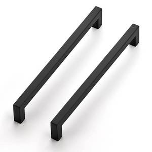 lot 14234 image: Ravinte 3 Pack 8-45 Inch Kitchen Square Cabinet Handles Matte Black Cabinet Pulls Black Drawer Pulls Kitchen Cabinet Hardware Kitchen Handles