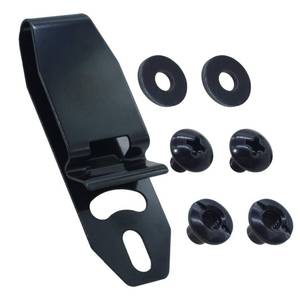 lot 14249 image: Universal Metal Belt Clip with Screws for DIY Holster Making, Knife Sheaths, IWB Holster Rust-Proof Belt Clip, Black Titanium (1.5in-1 Pack)