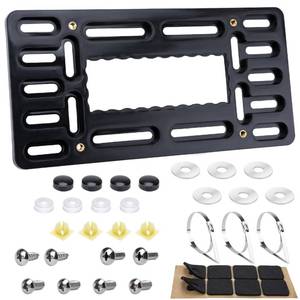 lot 14261 image: License Plate Bracket Holder, Front License Plate Bracket, No Drill Front Plate Mount, Licenses Plates Brackets Bumper, Car Frame Mount Adapter with Stainless Steel Screw Cap, Cable Ties
