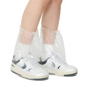lot 14270 image: VRSHMB Disposable Kids Shoe Covers for Rain, 20 Pcs of Clear Non-Slip Plastic Rain Shoe Covers for Use in Water Parks, Disney and Rainy Days(clear, kids)