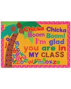 lot 14296 image: Teacher Classroom- Chicka Chicka Boom Boom - Iftm Glad You are in My Class Entrance Way Rugs Doormats Soft Non-Slip Washable Bath Rugs Floor Mats for Home Bathroom Kitchen 16X24 16x24 inch