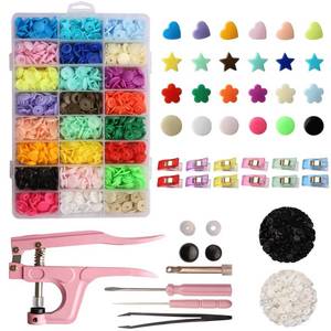 lot 14301 image: YUSBUTON Polygon snap kit with snap Pliers, 473pcs T5 snap kit for DIY and SewingMakingRepairingDecorating Clothes, Diapers, Bibs��