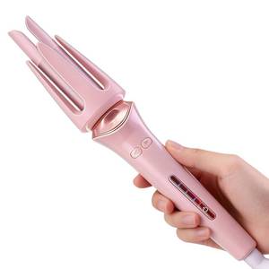 lot 14304 image: Automatic Hair Curler, 1.25 inch Double Grooves Auto Curling Iron, 3 Tempe, Beach Waves Rotating Curling Wand for Short and Long Hair Styling, Portable Hair Curler Dual Voltage and Lightweight for Travel