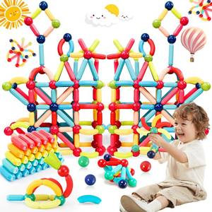 lot 14306 image: STEMTiles Magnetic Building Blocks Montessori Magnet Toys for Toddlers Kids, Preschool Learning STEM Sensory Toys for 3 Year Old Boys and Girls Gifts-Starter Set