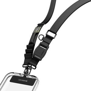lot 14317 image: MAGEASY Utility Phone Lanyard Crossbody Strap with Quick-Lock Buckle  360° Rotatable Hook  Attachment Loops for Keys, Hands-Free iPhone Holder for Travel Hiking Concerts (Black)