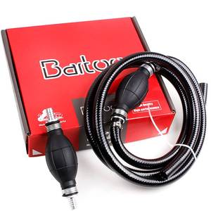 lot 14326 image: BARTOO Fuel Line Assembly,38in Nylon Braided Marine Fuel Hose Line Assembly with Primer Bulb for Marine Outboard Boat Motor RVs Tractors and Caravans,6FT