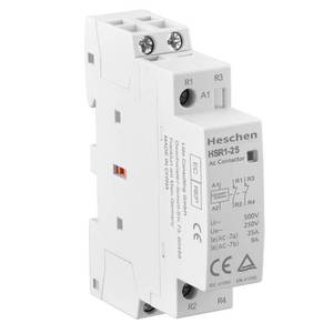 lot 14329 image: Heschen Household AC Contactor, HSR1-25, 2 Pole, Two Normally Closed, AC 220V230V Coil Voltage, 35mm DIN Rail Mount (1)