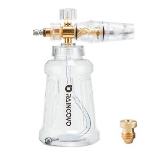 lot 14337 image: Raincovo Foam Cannon for Pressure Washer, Snow Clear Foam Cannon for Car Wash, Stainless Steel Filter, Adjustable Nozzle with M22 and 14 Inch Quick Connect, Additional 1.1 mm Orifice Nozzle